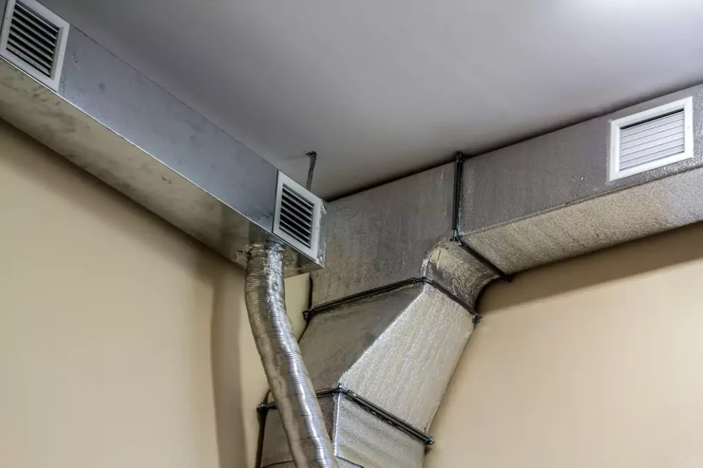 Home 1 Duct cleaning technician at work