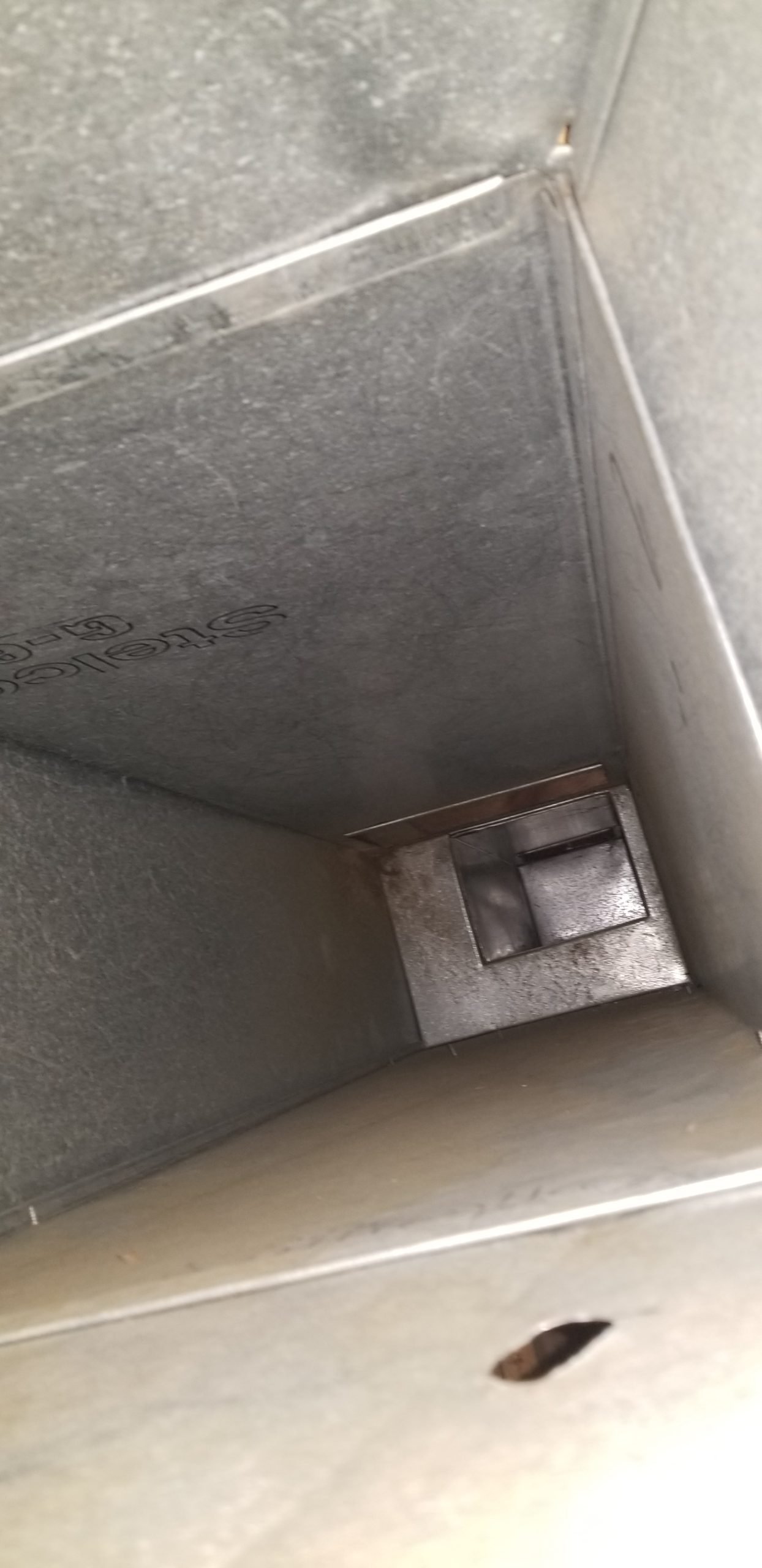 Duct interior after cleaning in Brampton, fully cleared