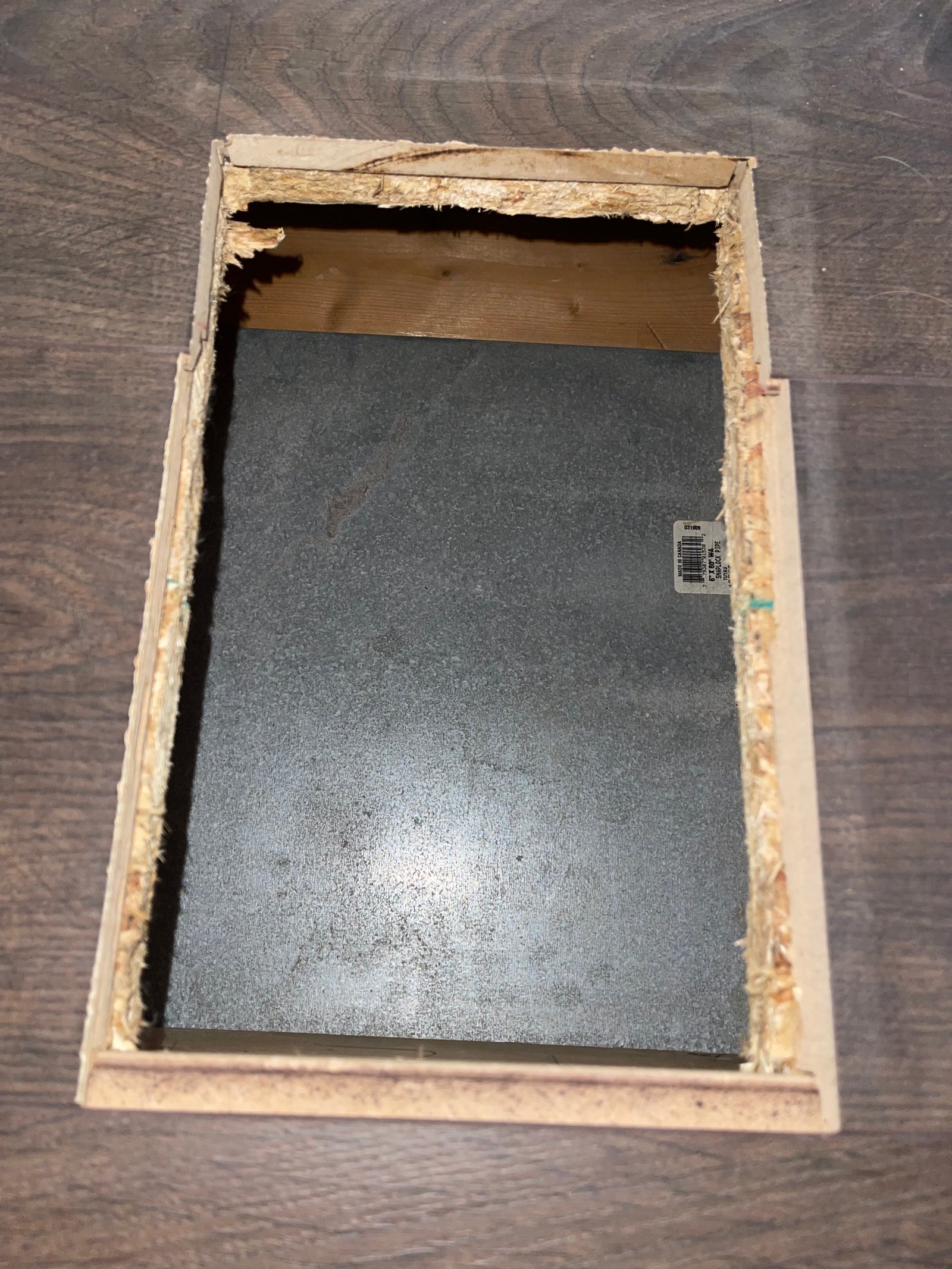 Air duct after professional cleaning