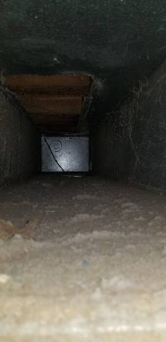 Air Duct Cleaning Service | Home 13 Duct interior before professional cleaning, second job